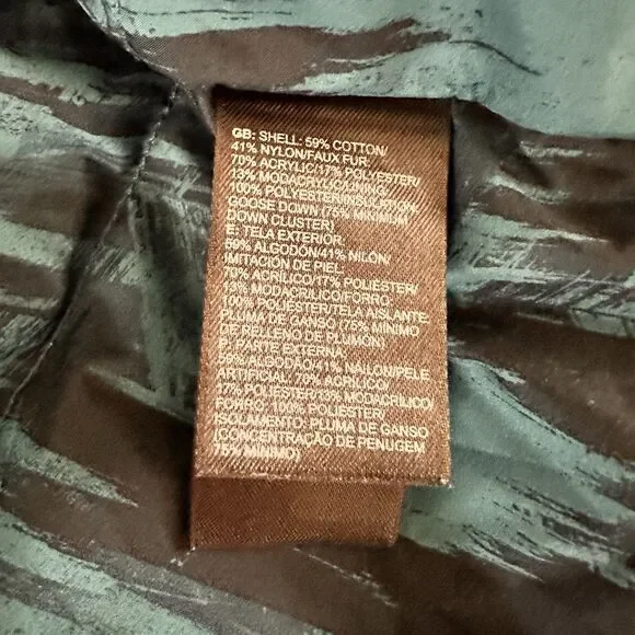 The North Face Long Hyvent Arctic Parka Down Fur Hood Blue Coat Size S - Picture 5 of 8